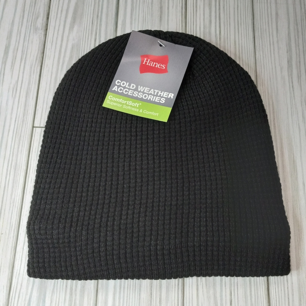 Hanes ComfortSoft Waffle Knit Sherpa Lined Beanie